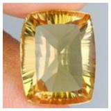 Antique Concave Cut Natural Top Yellow Citrine 7.6