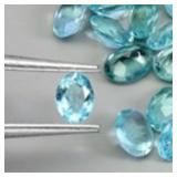 Oval Cut Natural Unheated Paraiba Blue Apatite 27p