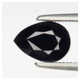 1.38ct 7.5x5.5mm VS Pear Natural Dark Blue Spinel