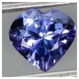 Heart Shape Cut 100% Natural AAA Rich Violet Blue