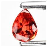 0.13ct 3.5x2.7mm VS Pear Maple Orange Sapphire - S