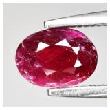 0.58ct 6.3x4.5mm Oval Natural Red Ruby - Unheated,