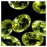 Oval Natural Unheated Top Rich Green Peridot 8pcs