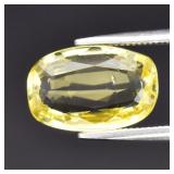 2.63ct 11.5x7.5mm Cushion Natural Yellow Scapolite