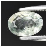 0.63ct 6.7x5mm Oval Natural Green Beryl - Africa G