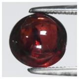2.50ct 7.5x7.3mm Oval Cabochon Natural Reddish Ora