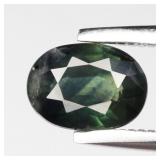 0.72ct 6.2x4.5mm Oval Natural Blue Green Sapphire