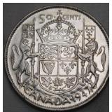 Canada 50 Cents 1947 Maple Leaf