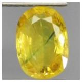 Oval Cut Natural Top Rich Green Yellow Sapphire Au