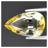 2.66ct 12.7x8mm VS Pear Natural Yellow Scapolite -