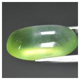 12.76ct 19x9.5mm Oval Cabochon Natural Green Prehn