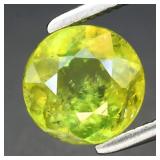1.23ct 6.3mm Round Natural Yellowish Green Sphene