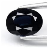 0.80ct 6x4.5mm VS Oval Natural Deep Blue Spinel -