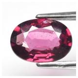 1.13ct 7.5x5.5mm Oval Natural Purplish Pink Rhodol