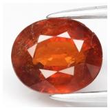 1.41ct 7.3x6mm Oval Natural Orange Spessartite Gar