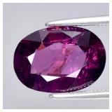 3.79ct Oval Natural Pinkish Purple Rhodolite Garne
