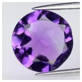 1.96ct 9mm Round Natural Purple Amethyst - Unheate