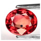 0.82ct 5.5x4.7mm VS Oval Orange Sapphire - Gorgeou