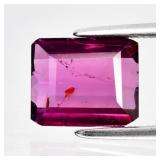 2.46ct Octagon Natural Purplish Pink Rhodolite Gar