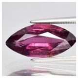 2.97ct Marquise Natural Pinkish Purple Rhodolite G