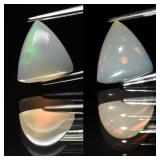 1.36ct 10x8.7mm Trillion Natural White Opal - Colo