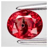 0.87ct 6x5mm Oval Red Ruby - Songea Gemstone