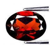 1.86ct 8.5x6.3mm Oval Natural Reddish Orange Spess