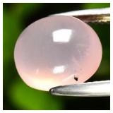 7.42ct 12x10mm Oval Cabochon Natural Pink Rose Qua