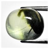 5.67ct Cushion Cabochon Natural Green Prehnite wit