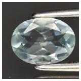 0.86ct VS Oval Natural Greenish Blue Aquamarine -