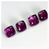 Cushion Cut Natural Pink Raspberry Rhodolite Garne