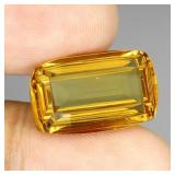 Antique Concave Cut Natural Yellow Citrine 14.90ct