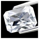 0.88ct 7x5mm Radiant-Cut Natural Unheated White To