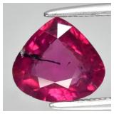 1.95ct Pear Natural Purplish Pink Rhodolite Garnet