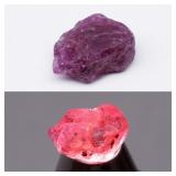 4.08ct 11.5x8mm Rough Natural Purplish Red Ruby -