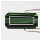 1.01ct 8.8x4.2mm VVS Octagon Natural Green Tourmal