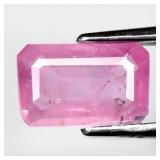 0.85ct 7.5x4.5mm Octagon Pink Sapphire - Heated, M