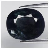 1.74ct 8.2x6.8mm Cushion Natural Purple Bluish Gre