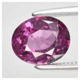 1.39ct 7.2x6mm Oval Natural Pinkish Purple Rhodoli