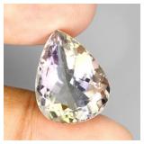 Pear Cut Natural Top Bi Color Purple Yellow Ametri
