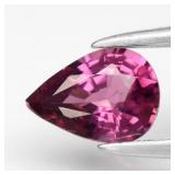 0.50ct 6x4.2mm VS Pear Natural Purplish Pink Rhodo