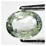 0.60ct 5.5x4.5mm Oval Green Sapphire - Unheated, M