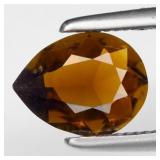 0.58ct 7x5.5mm VS Pear Natural Yellow Tourmaline -