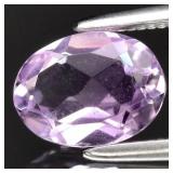 0.81ct 7.5x5.7mm Oval Natural Unheated Purple Amet