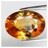 1.82ct 9x6.5mm Oval Yellow Sapphire - Africa Gemst