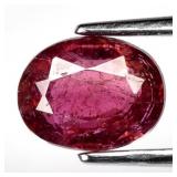 1.06ct Oval Natural Pinkish Purple Tourmaline - Un