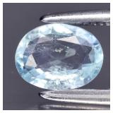 0.62ct 6x4.7mm Oval Natural Blue Topaz - Unheated
