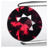 1.28ct VS Round Natural Reddish Purple Rhodolite G
