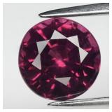 1.19ct 6mm Round Natural Purplish Pink Rhodolite G