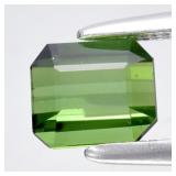 0.55ct 5x4.5mm VVS Octagon Natural Green Tourmalin
